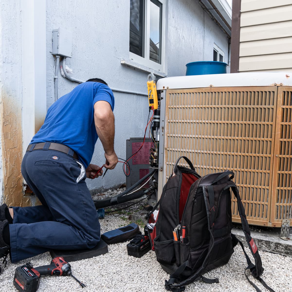 JR A/C Solutions technician providing professional AC service